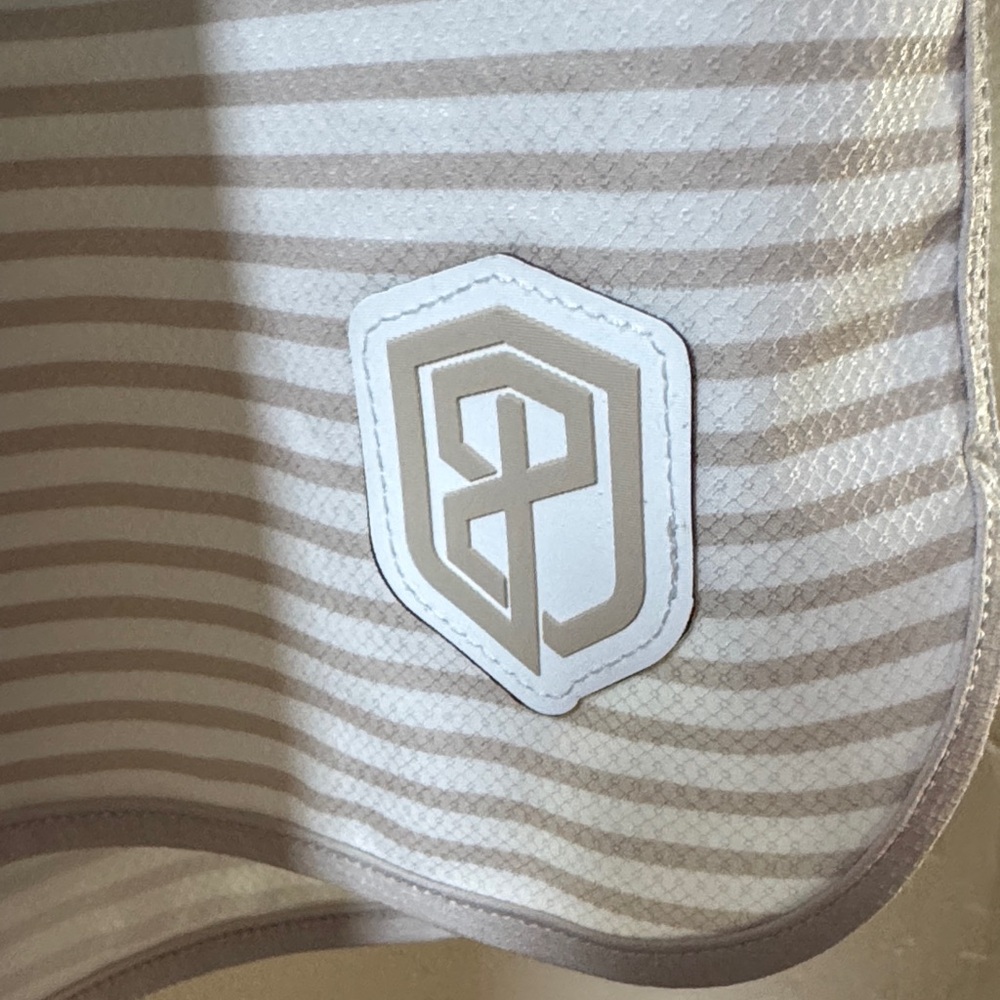 Born Primitive Light Blue and Beige Striped Board Shorts